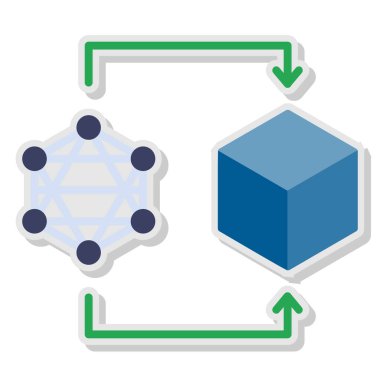 şebeke. Web simgesi basit illüstrasyon