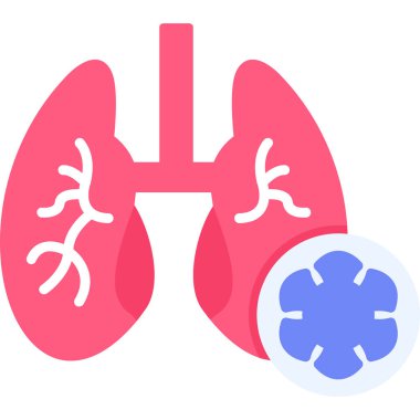 akciğerler web simgesi vektör illüstrasyonu