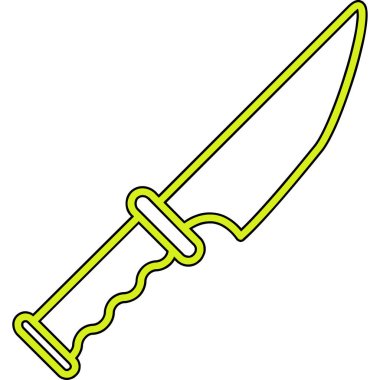 Kılıç simgesi. ağ için hançer vektör simgelerinin özet çizimi