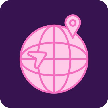 Küresel simge vektör illüstrasyonu