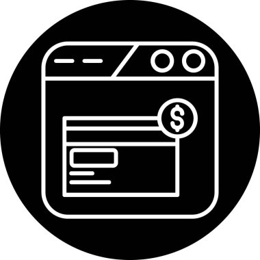 Kredi kartı ikonu vektör illüstrasyonu