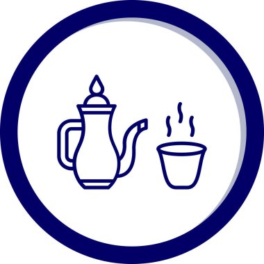 çay fincanı ikonu vektör illüstrasyonu