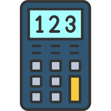 Hesap makinesi simge. Düz tasarım. vektör çizim