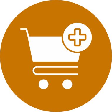 Alışveriş arabası ikon vektör illüstrasyonu