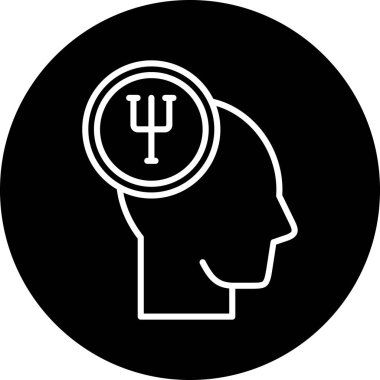 Moda Biçimli Beyin Simgesi İzole Arkaplan