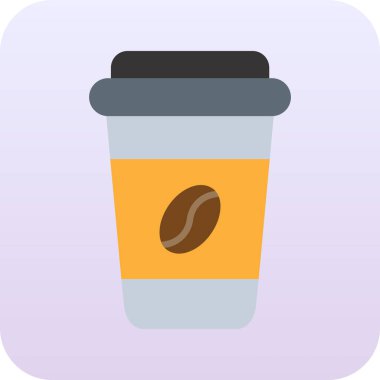 Kahve fincanı ve sıcak içecek vektör çizimi.