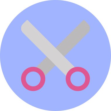 Makas. Web simgesi basit illüstrasyon