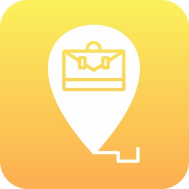 Benzersiz konum vektör simgesi