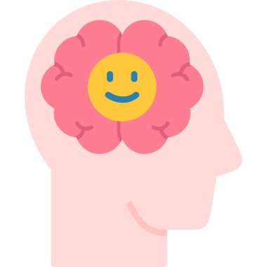 İnsan başlı beyin, vektör simgesi