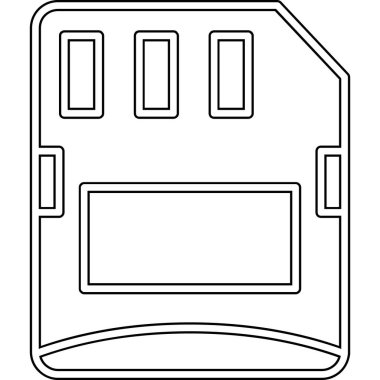 elektronik hafıza kartı simgesi vektör illüstrasyon tasarımı