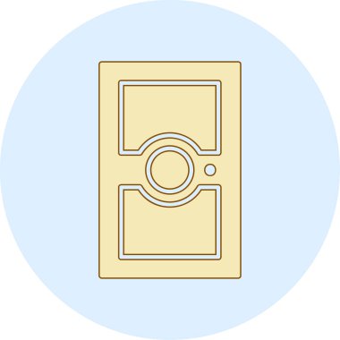 beyaz arka plan üzerinde kapı vektör illüstrasyon.