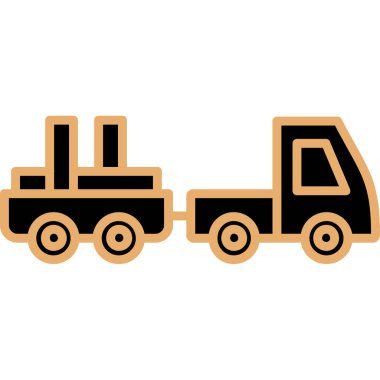 Kamyon ikonu. vektör illüstrasyonu