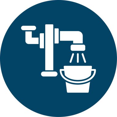 Su musluğu. Web simgesi basit tasarım