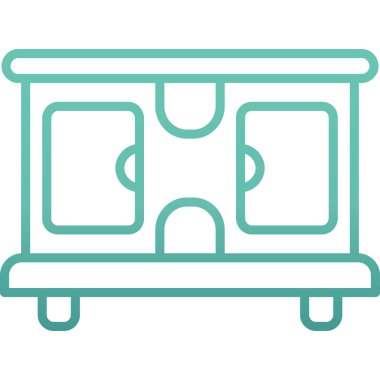 Bir tren simgesinin vektör illüstrasyonu