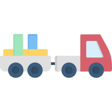 dağıtım kamyonu vektör simgesi düzenlenebilir