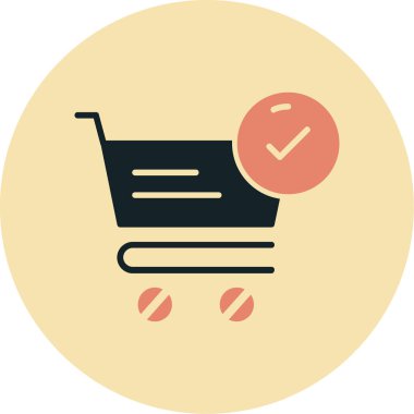 Alışveriş Sepeti simgesini, basit vektör çizim