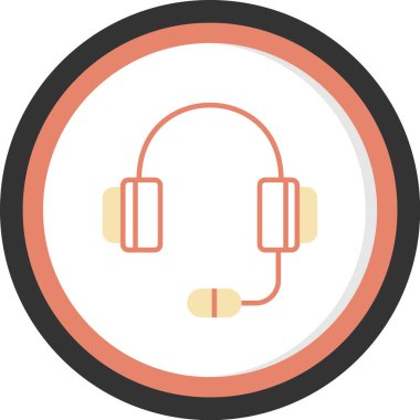 Kulaklık simgesi, vektör illüstrasyonu