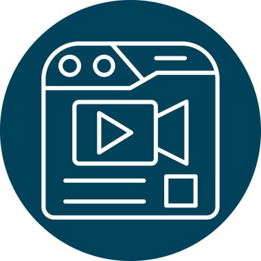 video kamera simgesi, vektör illüstrasyonu