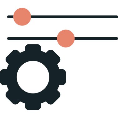 dişli simgesi, vektör çizimi