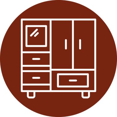 mobilya ikonu vektör illüstrasyonu