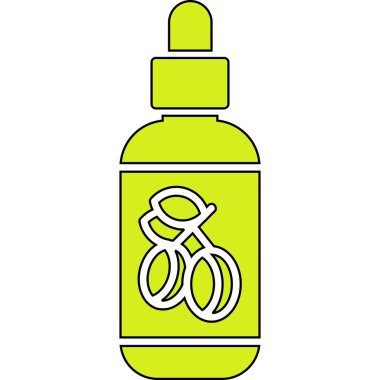 Şişe simgesi. Web için şampuan vektör simgelerinin özet çizimi