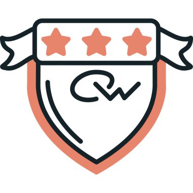 Rozet vektör satırı simgesi