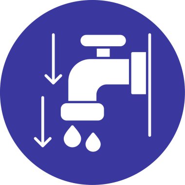 Su musluğu. Web simgesi basit illüstrasyon