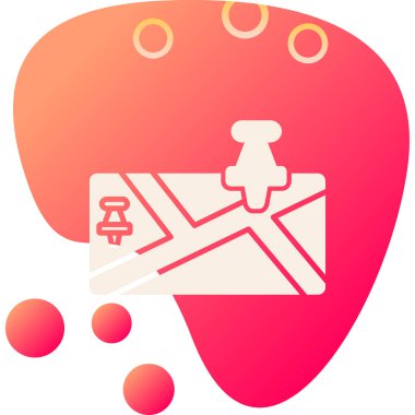 Bir harita simgesinin vektör illüstrasyonu