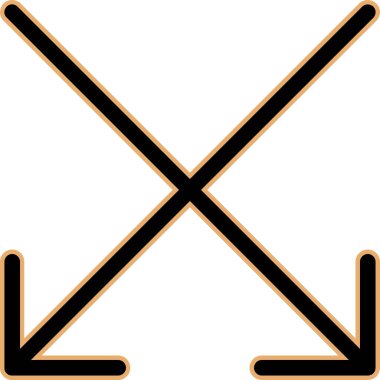 çapraz ok vektörü simge tasarımı