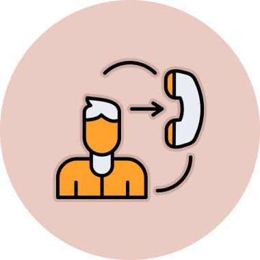 Çağrı merkezi ikon vektör illüstrasyonu