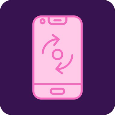 Cep telefonu. Web simgesi basit tasarım