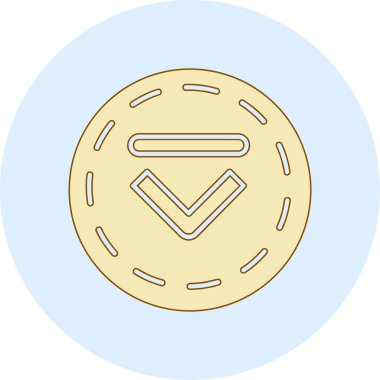 Bozuk para simgesi, vektör illüstrasyonu basit tasarım