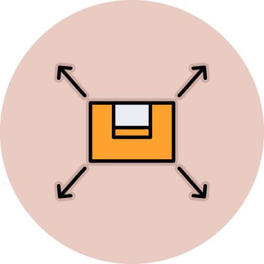 Kutu. Web simgesi basit illüstrasyon