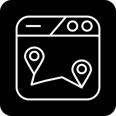 konum simgesi, vektör çizimi