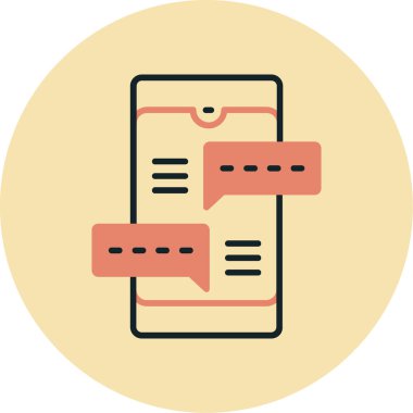 Cep telefonu. Web simgesi basit illüstrasyon