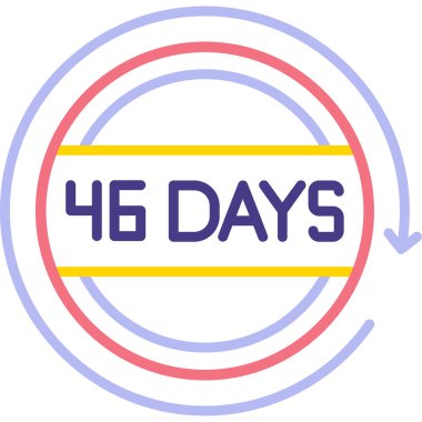 45 günlük simge, satır simgesi tasarımı