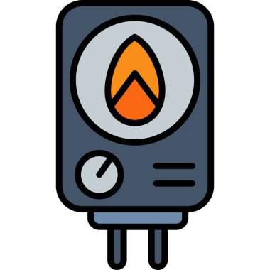 Kamp yapmak. Web simgesi basit illüstrasyon