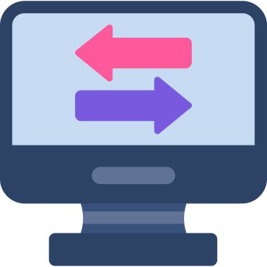 bilgisayar ekranı simgesi düz biçimli