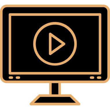 Modern bir bilgisayar simgesinin vektör çizimi