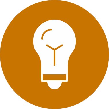 Ampul vektör simgesi. biçim düz sembol, yuvarlak açılar, yuvarlak açılar, beyaz arkaplan