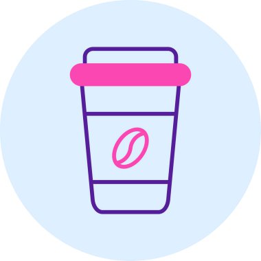 Bardak. Web simgesi basit illüstrasyon