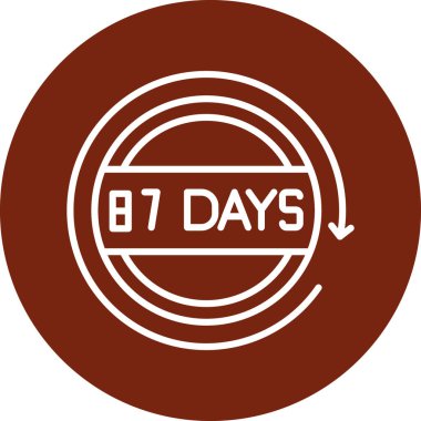 7 günlük bir ikon. vektör illüstrasyonu