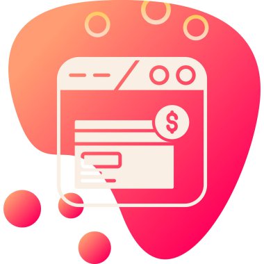 Banka kredi kartı simgesi düz stil ve uzun gölgeli