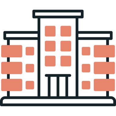 Bina simgesi. vektör illüstrasyonu