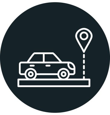 Vektör taksi simgesi illüstrasyonu