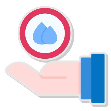 Su dök. Web simgesi basit illüstrasyon