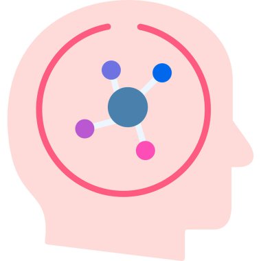 Beyin. Web simgesi basit illüstrasyon