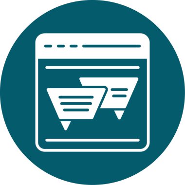 Benzersiz çevrimiçi alışveriş vektörü simgesi