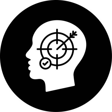 Siyah kafalı bir kadının vektör çizimi