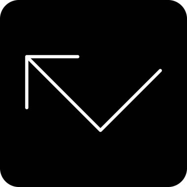 özet biçiminde doğru yönde ok simgesi